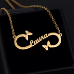 Infinity Butterfly Name Pendant – Laura hero product image