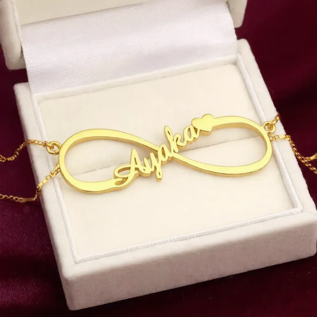 Infinity Single Name Necklace Ayesha gift product photo