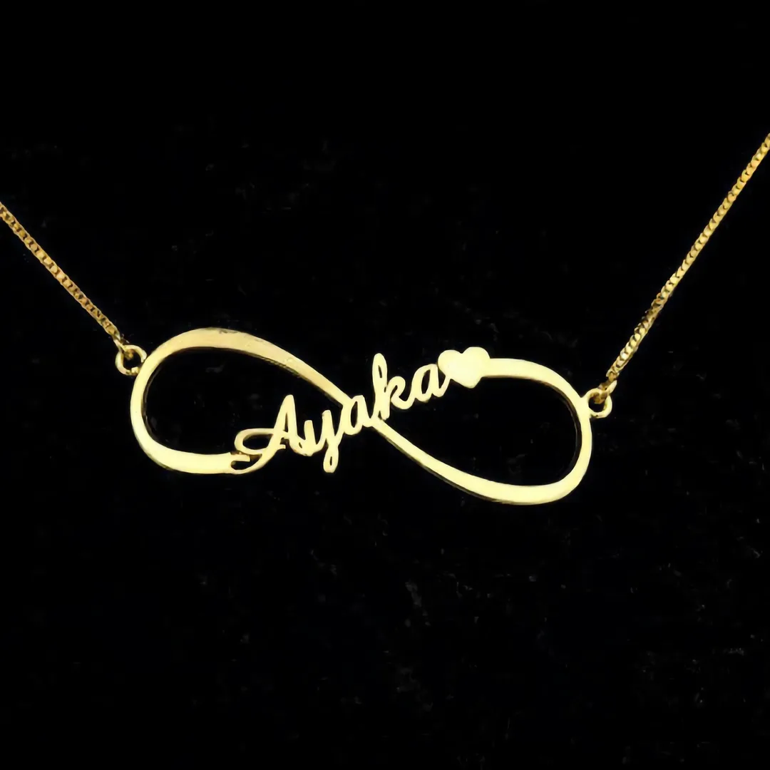 Infinity Single Name Necklace Ayesha hero product photo