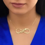 Infinity Single Name Necklace Ayesha neck product photo