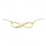 Infinity Single Name Necklace Ayesha on white background