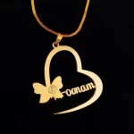 Inside Heart Name Necklace – Poonam hero product image