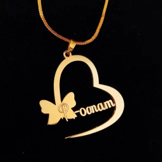 Inside Heart Name Necklace – Poonam hero product image