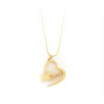 Inside Heart Name Necklace – Poonam white product image