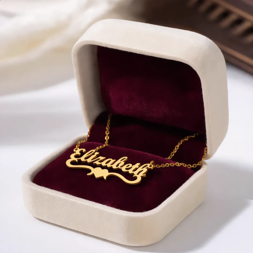 Pretty Heart Name Pendant – Elizabeth gift product image