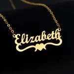 Pretty Heart Name Pendant – Elizabeth hero product image