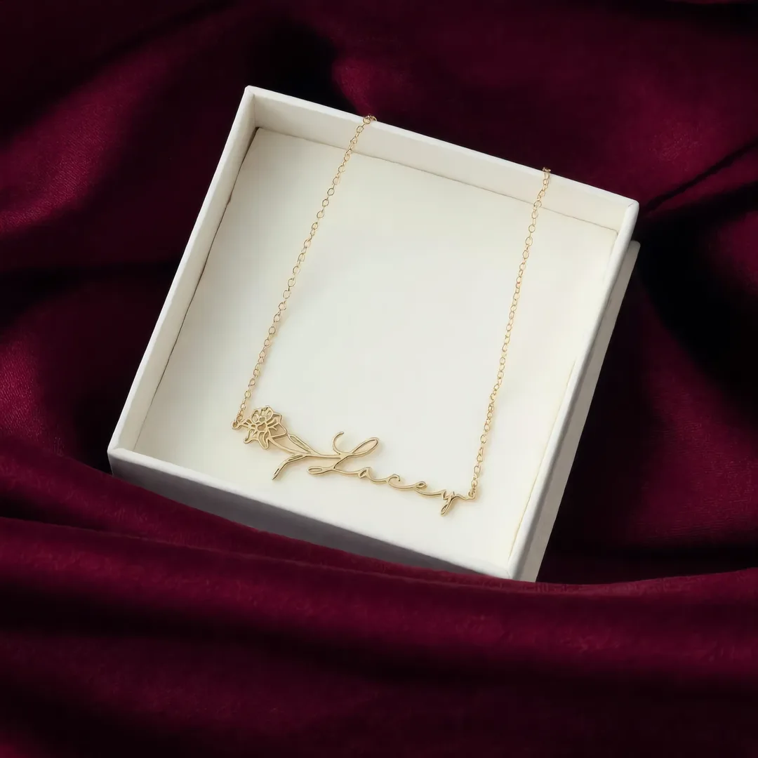 Rose Name Necklace – Lacey gift product image