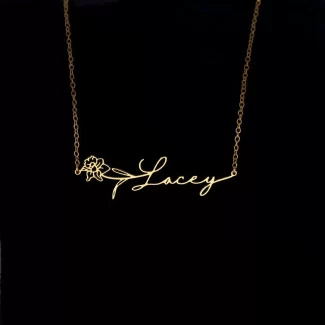 Rose Name Necklace – Lacey hero product image