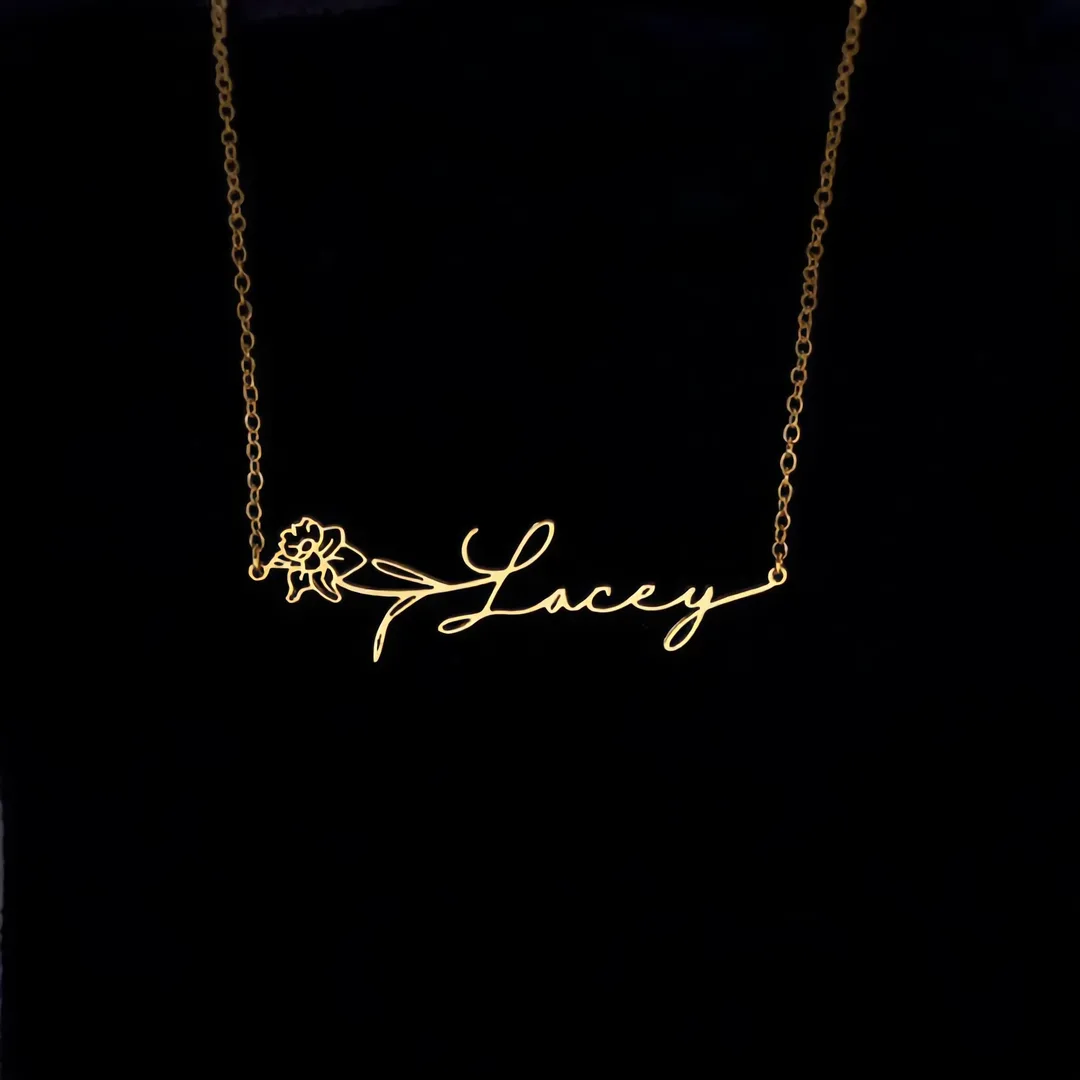 Rose Name Necklace – Lacey hero product image