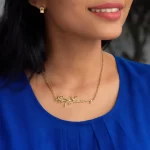 Rose Name Necklace – Lacey neck product image