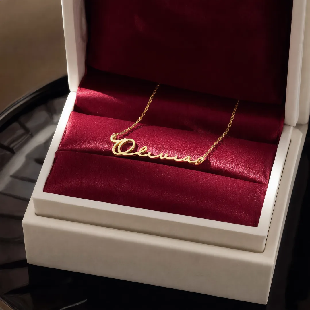 Signature Name Pendant exact sample gift product photo