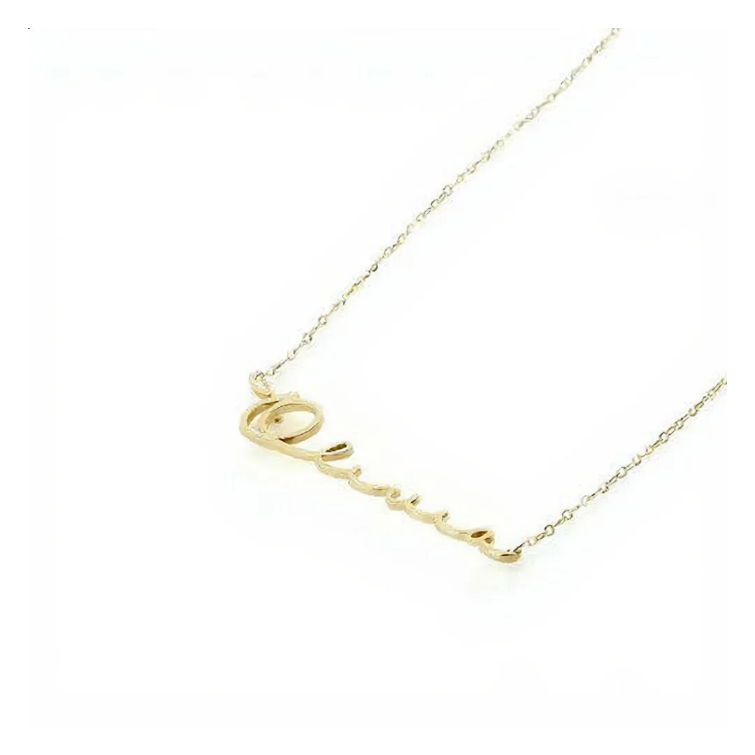 Signature Name Pendant exact sample on white background