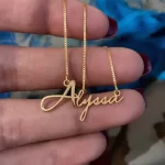 Signature Style Name Necklace – Alyssa hand product image