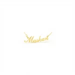 Simple Style Name Necklace Muskan – white studio
