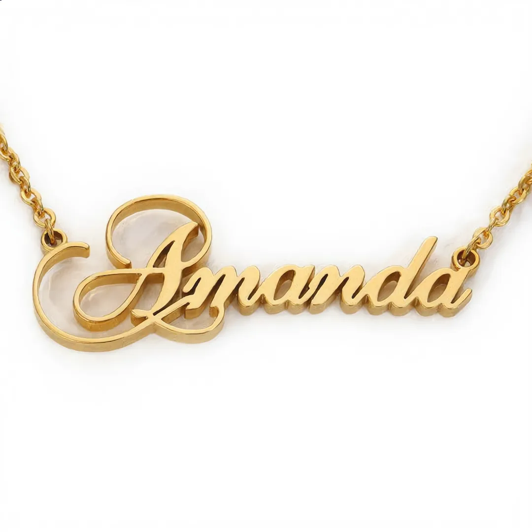 Stylish Name Necklace – Amanda white shot Stylish Name Necklace – Amanda white product image