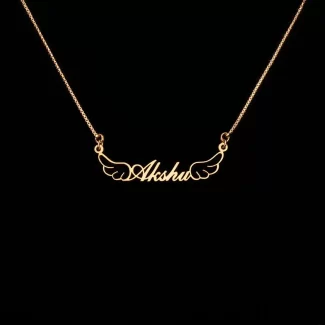 Wings Style Name Necklace Akshu hero product photo