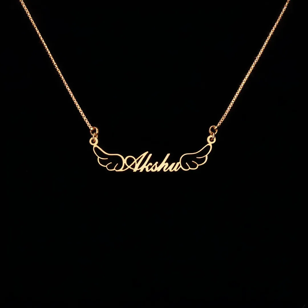 Wings Style Name Necklace Akshu hero product photo