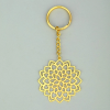 Flower Design Keychain, Floral Lotus Keychain