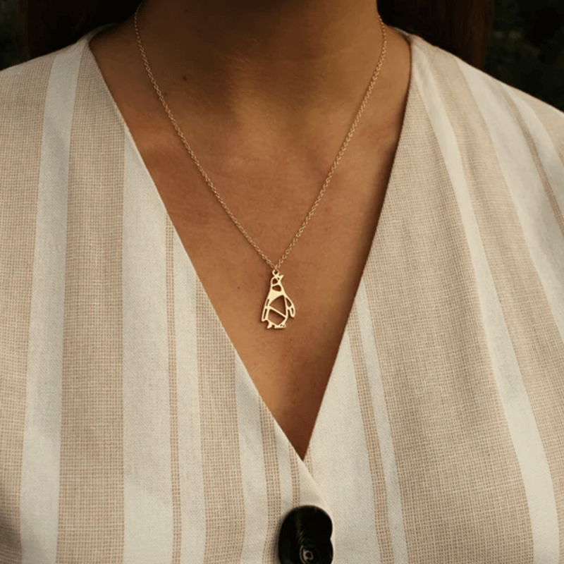 Origami Penguin Necklace, Penguin Jewellery