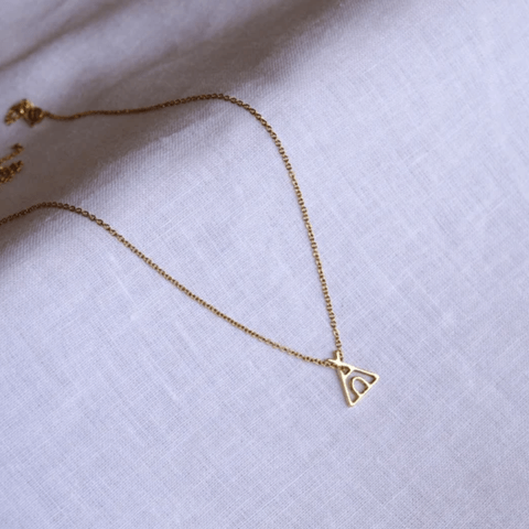 Tent Design Necklace, Tent Hut Pendant