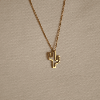 Cactus Necklace, Tiny Cactus, Cactus Pendant