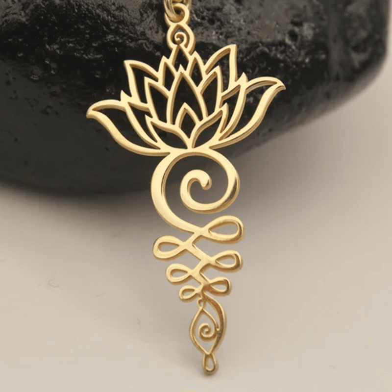Lotus Unalome Necklace, Florence Flower Pendant