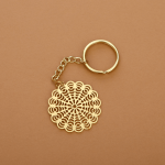 Mandala Keychain, Floral Keychain Ring
