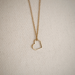 Delicate Heart Necklace, Heart Pendant Necklace