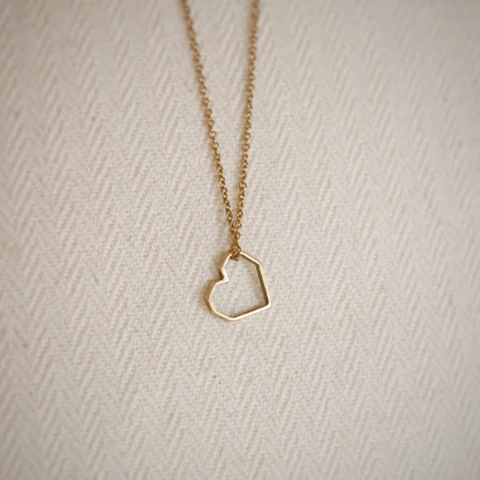 Delicate Heart Necklace, Heart Pendant Necklace