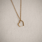 Delicate Heart Necklace, Heart Pendant Necklace