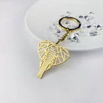 Geometric Animal Elephant Keychain, Elephant Charm Ornament Accessory Keychain
