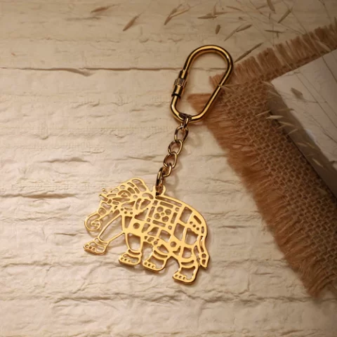 Traditional Elephant Keychain, Good Luck Elephant Key Chain