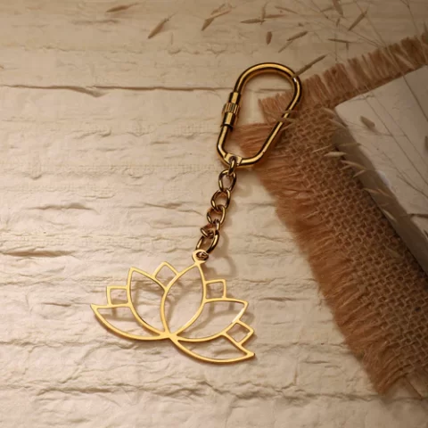 Latus Flower Keychain, Flower Key Ring