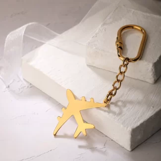 Aeroplane Keychain, Airplane Charm Keychain