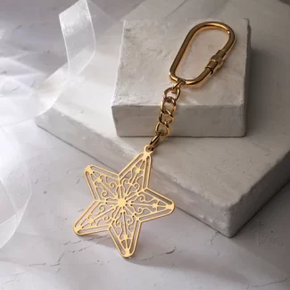 Star Keychain, Star Design Key Ring