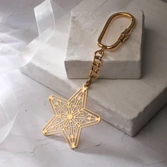 Star Keychain, Star Design Key Ring
