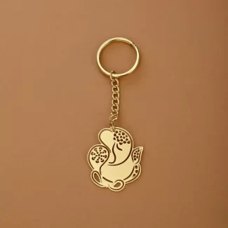 Fill Ganesha Keychain, Ganesha Ganpati Key Chain Ring