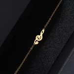 Music Note Gold Bracelet, Treble Clef Charm Bracelet, Musician Gift, Music Lover Gift