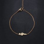 Music Note Gold Bracelet, Treble Clef Charm Bracelet, Musician Gift, Music Lover Gift