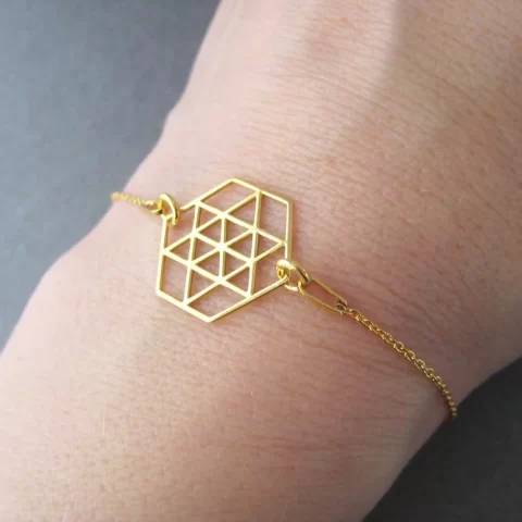 Geometric Origami Bracelet, Hexagon Bracelet