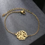 Retro Pattern Fine Charm Bracelet