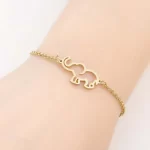 Cute Elephant Bracelet, One Elephant Charm Bracelet, Good Luck Bracelet