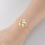 World Map Bracelet, Globe Bracelet, Charm Travel Jewelry