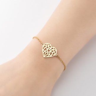 Love Heart Charm Bracelet, Heart Bracelets For Women, Gift For Her