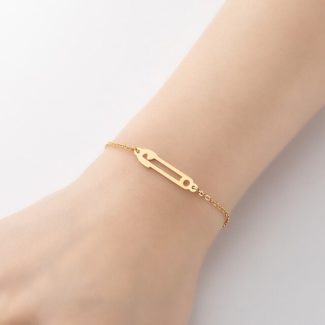 Safety Pin Bracelet, Fashion School Bracelet, Tailoring Bracelet