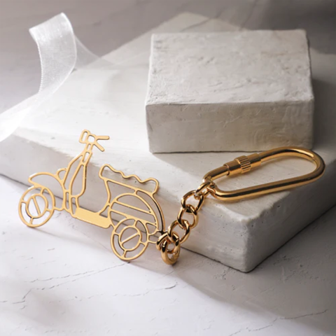 Scooter Keychain, Vehicle Keychain Ring