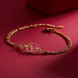 Heartbeat Design Bracelet, Heart Beat Wave