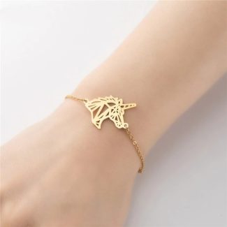 Origami Unicorn Bracelet, Geometric Unicorn Bracelet