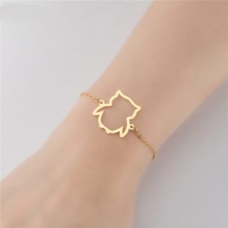 Hollow Bird Bracelet, Pet Silhouette Bracelet, Penguin Animal