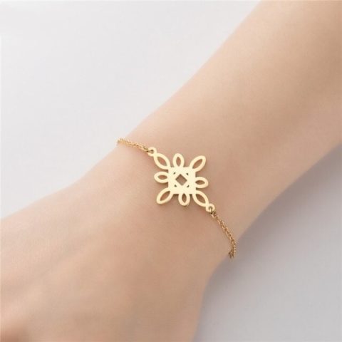 Flower Pattern Bracelet, Witches Knot Bracelet, Vintage Geometry Jewelry